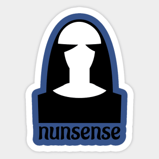 Nunsense - holy wordgame design Sticker